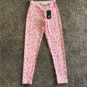 Ryderwear Pink and White Patterned Leggings